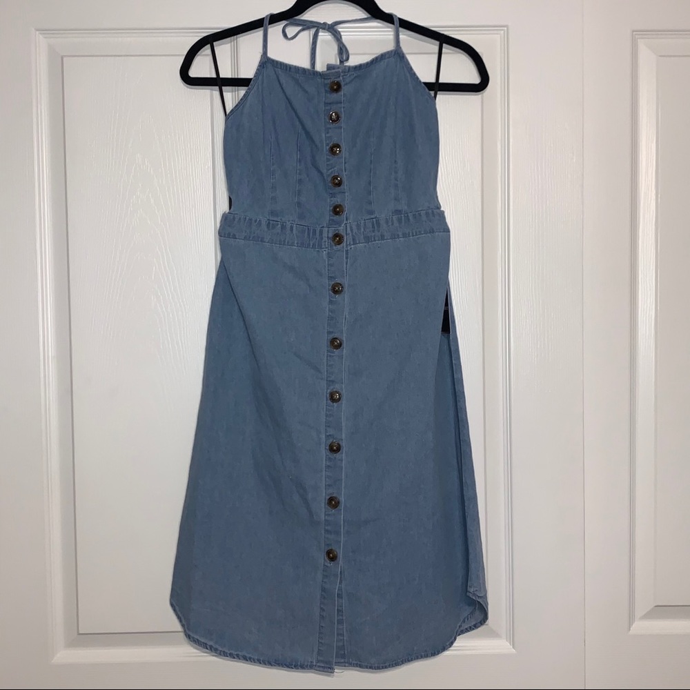 Denim Backless Dress H&M